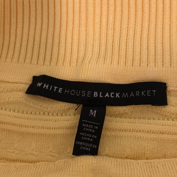 WHBM Yellow Off Shoulders Knit Tank M - Picture 2 of 6